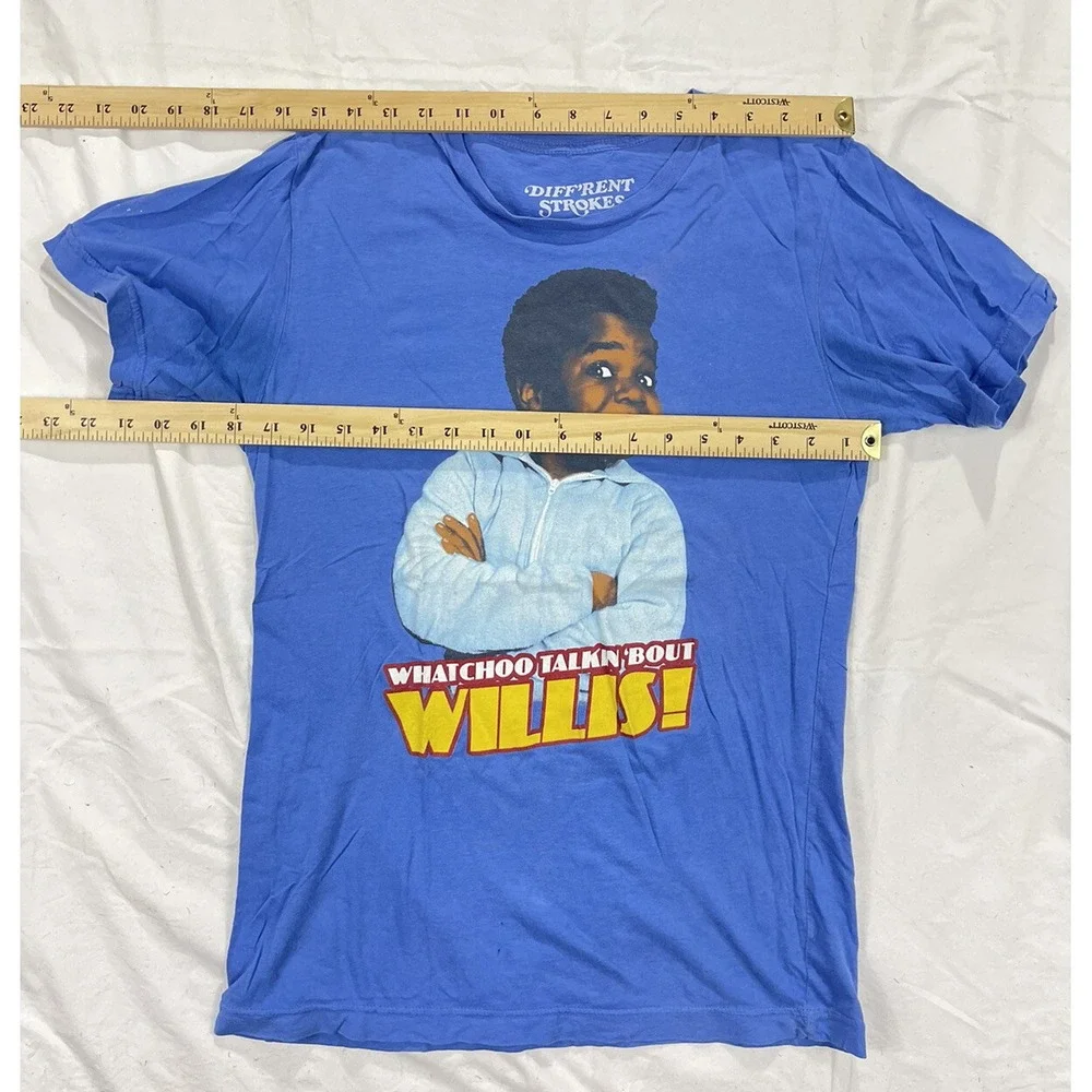 VTG Diff'rent‎ Strokes  T-shirt Small 1970's Whatchoo Talkin 'Bout Willis! Blue - Picture 3 of 7